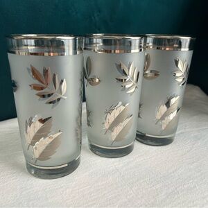 Libbey Glass Company Silver Leaf 12oz Flat Tumbler